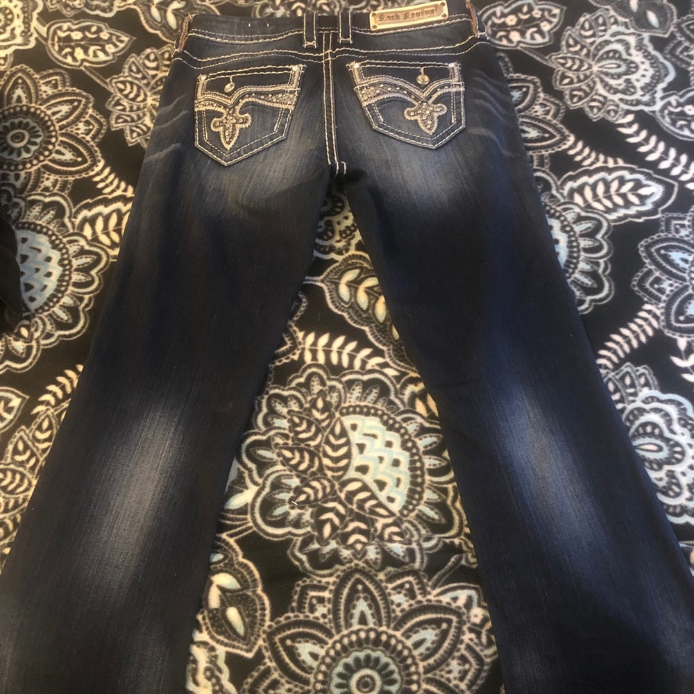 Rock Revival Rhinestone Embellished Boot Cut Jeans